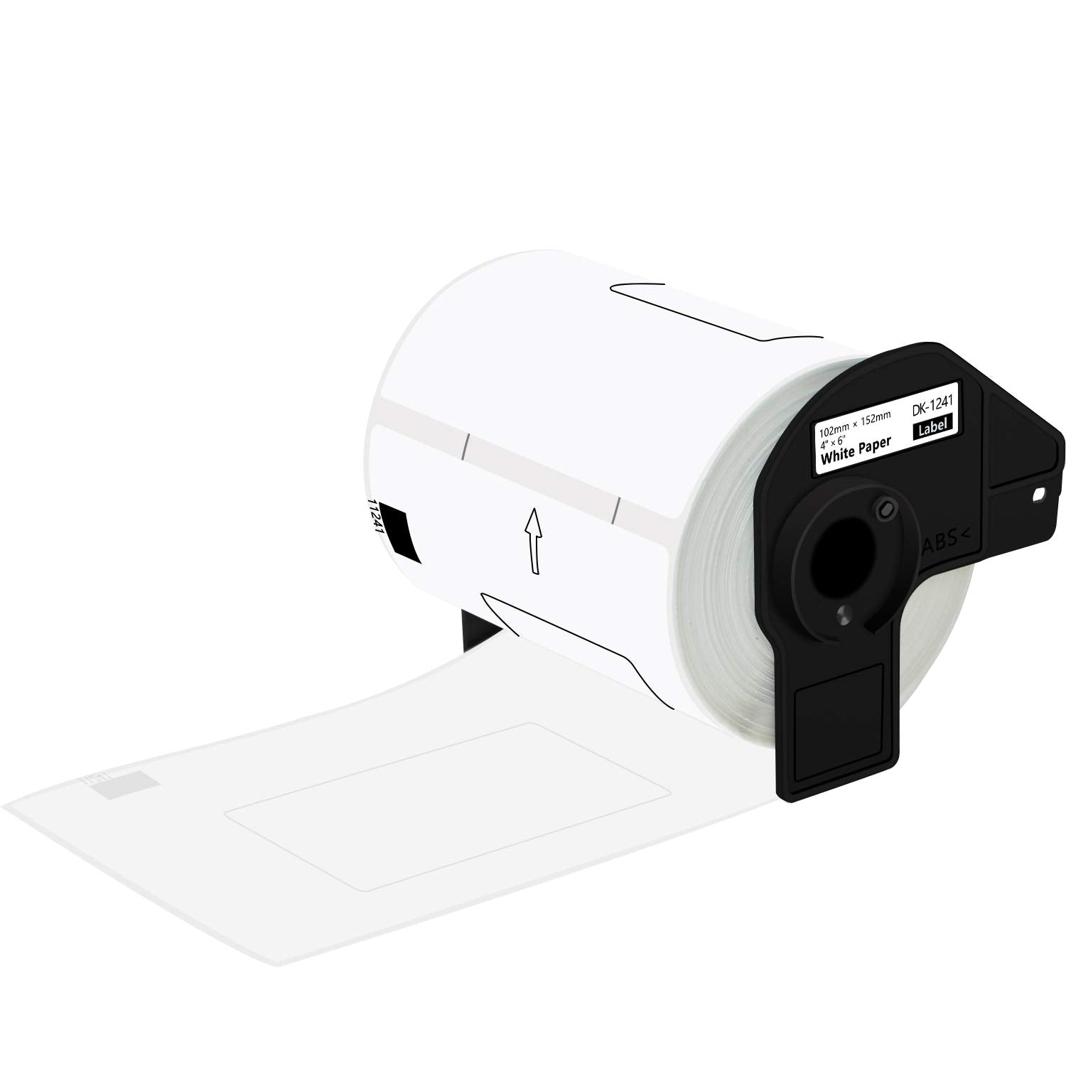 Etiqueta blanca de papel Brother DK1241 - 180 etiquetas de 101 mm de ancho x 152 mm de largo. Impresión en negro. QL1110NWB. Etiqueta blanca de papel Brother DK1241 - 180 etiquetas de 101 mm de ancho x 152 mm de largo. Impresión en negro. QL1110NWB.